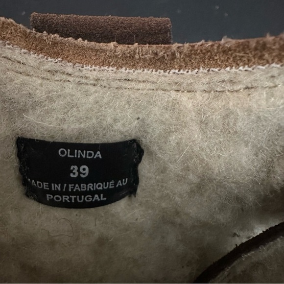 Bos & Co Tan Distressed Leather Boots withh Brown Accent Side Zip Ladies EU 39 - Picture 9 of 10